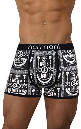 normani 4 x Herren Retroshorts mit hohem Baumwollanteil und verschiedenen Motiven Farbe Chains & Keys Größe XL von normani