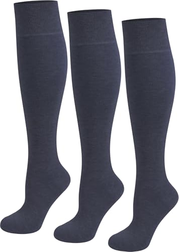 normani 6 Paar Kniestrümpfe aus Baumwolle mit Elasthan ohne Gummidruck - Hautfreundliche hohe Business Strümpfe für Damen und Herren Farbe Marine Größe 43/46 normani 6 Paar Kniestrümpfe aus Baumwolle mit Elasthan ohne Gummidruck - Hautfreundliche hohe Business Strümpfe für Damen und Herren Farbe Marine Größe 43/46 von normani