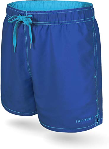 normani Badeshorts Herren - Sport Badehose mit elastischem Bund - Badeshort Surfshort in Größe S-3XL Farbe Blau/Türkis Größe M von normani