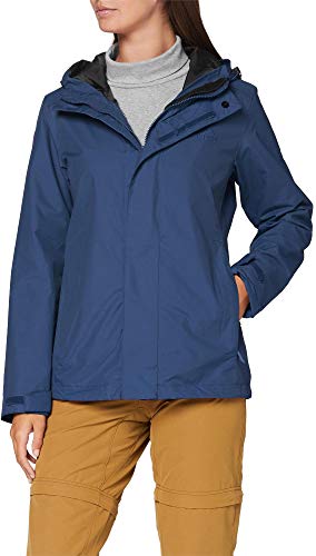 normani Damen Hardshelljacke mit Kapuze 10.000 mm Wassersäule Regenjacke mit Zip-T3K System Farbe Navy Größe S von normani