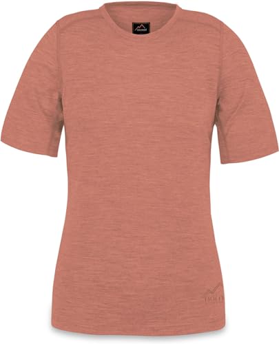 normani Damen Merino T-Shirz Kurzarm 100% Merinowolle Outdoor Oberteil Funktionsshirt Unterwäsche 200g/m² Farbe Rosa Größe XL/42 von normani