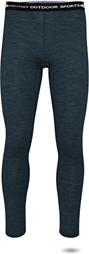 normani Herren Merino Unterhose Thermounterwäsche Funktionshose Lang Baselayer Leggins Ski-Winterhose - 100% Merinowolle 200 g/m² Farbe Petrol Größe 5XL von normani