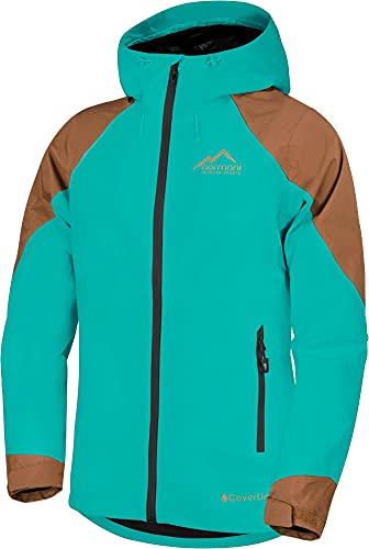 normani Herren Regenjacke - wasserdichte, atmunsgaktive Outdoorjacke - Wassersäule: 20.000 mm Softshelljacke Funktionsjacke Fahrradjacke mit 3M Reflektoren Farbe Petrol Größe 4XL von normani