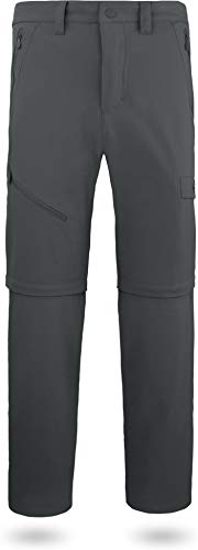 normani Herren Softshellhose Zip Off Hose 2-in-1 Stretch Funktionshose (S-4XL) Farbe Anthrazit Größe S/48 von normani