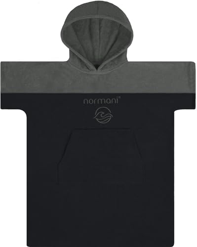 normani Kinder Badeponcho - Strandponcho aus Bio-Baumwolle - Handtuch-Poncho mit Kapuze für Jungen und Mädchen von 0-13 Jahren - Bademantel aus schadstofffreiem Material Farbe Schwarz Größe 6-9 Jahre normani Kinder Badeponcho - Strandponcho aus Bio-Baumwolle - Handtuch-Poncho mit Kapuze für Jungen und Mädchen von 0-13 Jahren - Bademantel aus schadstofffreiem Material Farbe Schwarz Größe 6-9 Jahre von normani