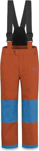 normani Kinder-Skihose mit abnehmbaren Hosenträgern Thermohose Winterhose Schneehose für Junge und Mädchen gefüttert - Wasserdicht: Wassersäule 11000 mm Winddicht Farbe Orange Größe L/146-152 von normani