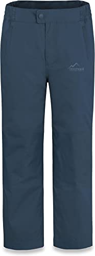 normani Kinder Thermohose Winterhose wasserdichte Skihose Schneehose Softshellhose Outdoorhose mit Seitentaschen - Wassersäule: 8500 mm - für Junge und Mädchen Farbe Navy Größe 158-164 von normani