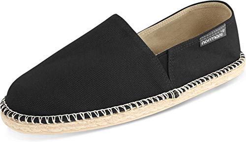 normani Sommerschuhe für Damen | Espadrille mit praktischem Baumwollbeutel Farbe Black Größe 36 von normani