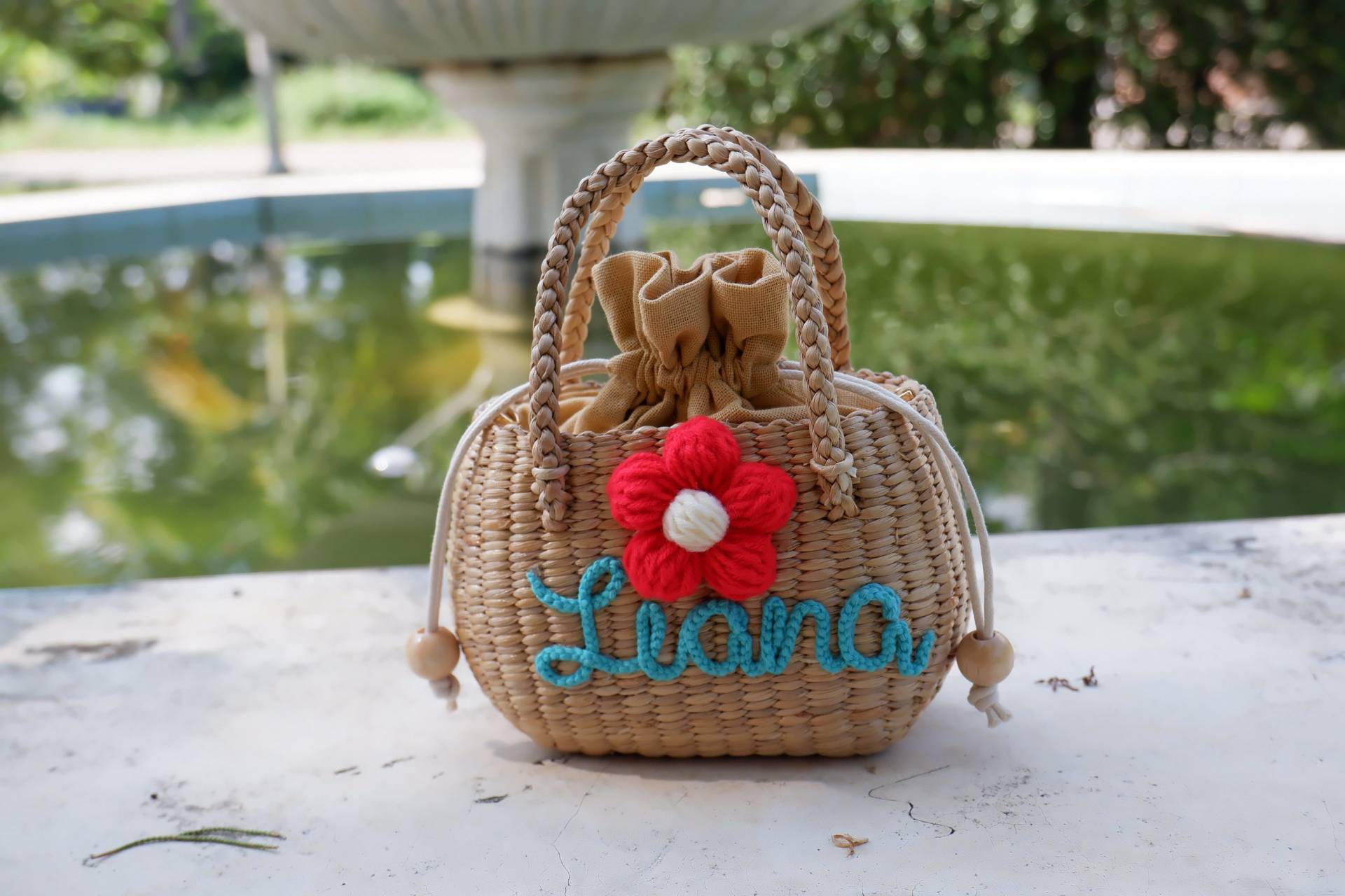 Blumenmädchen Geschenk, Mädchentasche, Personalisierte Kinder Strohtasche, Kleine Mädchen Geldbörse, Stroh Geldbörsen, Korbhandtasche Für von nornorbag