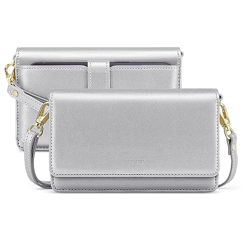 nuoku Handytasche Zum Umhängen Damen, Handytasche mit Geldbörse Zum Umhängen, Umhängetasche Damen, Crossbody Bag Damen mit Funktionelle Fächer von nuoku