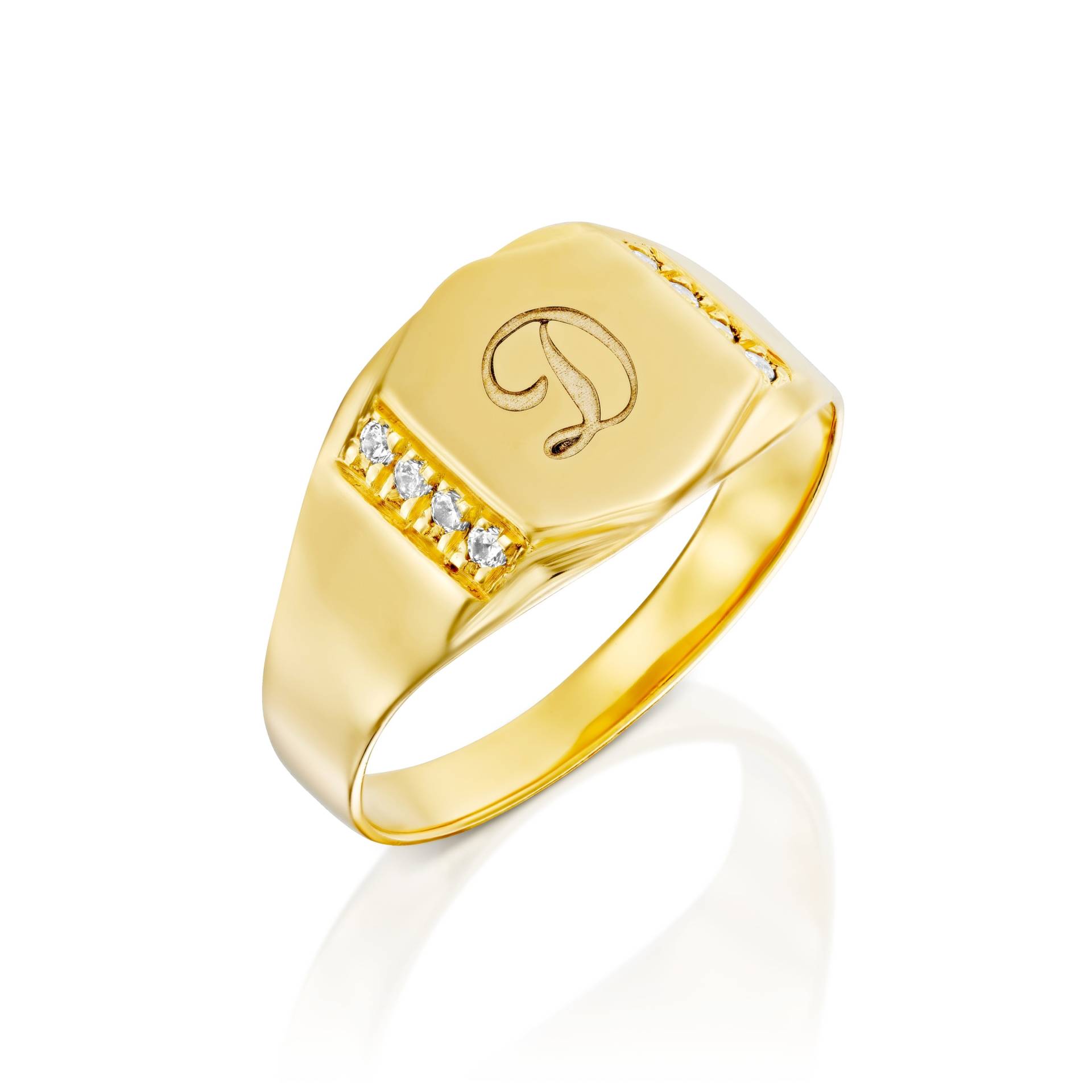 Personalisierte Ringe Gold, Benutzerdefinierte Ring Für Frauen, Pinky Versprechen Ring, Edelstein Siegelring, Massiv Goldring, Jubiläumsring Sie von nuritdesignjewelry