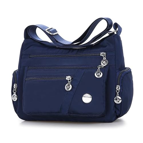 Nylon Umhängetasche Multi Pocket Größere Kapazität Handtasche Casual Crossbody Handtasche für Frauen Anti Diebstahl Tote Bag Wasserdichte Nylon Schulter Handtaschen Messenger Bag von oneforus