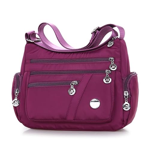 Nylon Umhängetasche Multi Pocket Größere Kapazität Handtasche Casual Crossbody Handtasche für Frauen Anti Diebstahl Tote Bag Wasserdichte Nylon Schulter Handtaschen Messenger Bag von oneforus