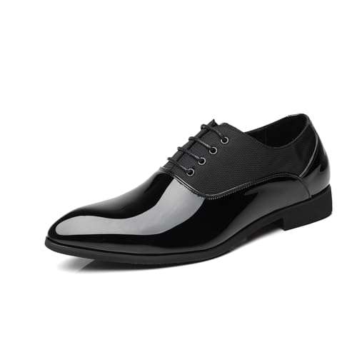 ottspu Anzugschuhe Herren Oxfords Casual Spleißen Klassisch Bequem Formal Derby Business Kleid Schuhe Für Männer,Schwarz,41 EU von ottspu