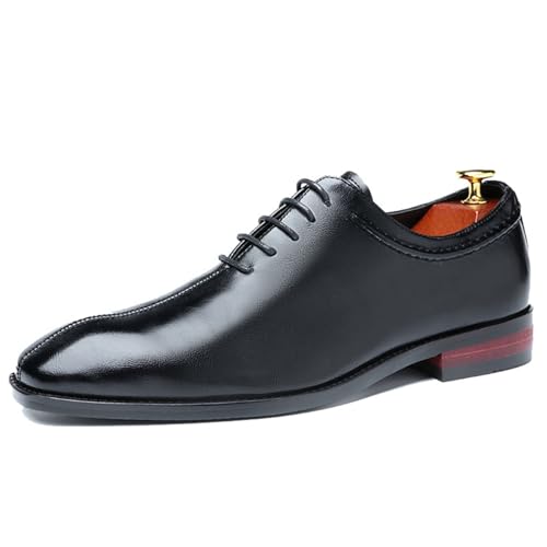 ottspu Herren Anzug Schuhe Business Casual Schuhe Herren Oxfords Hochzeit Formal Derby Schuhe,Schwarz,44.5 EU von ottspu