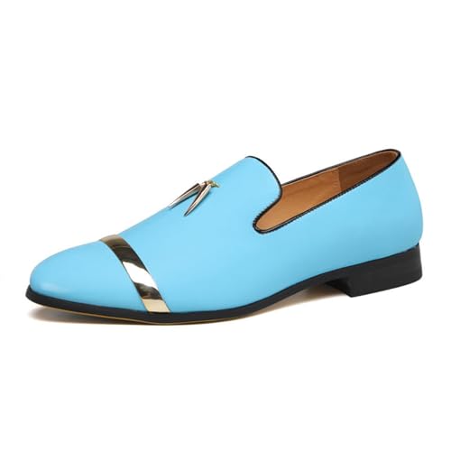 ottspu Herren Casual Schuhe Loafers Komfort Walking Schuhe Für Männliche Mode Business Arbeit Büro Kleid,Blau,40 EU von ottspu