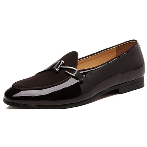 ottspu Herren Loafers Slip on Schuhe Loafers Kleid Loafers Casual Mokassins Casual Loafers Für Männer,Braun,44 EU von ottspu