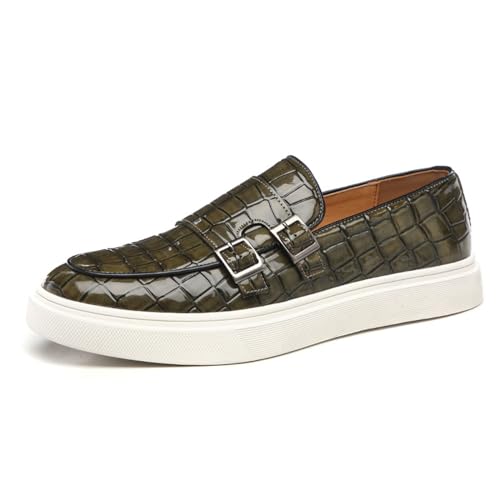 ottspu Mens Casual Loafers Schuhe Slip on Walking Kleid Turnschuhe Business Oxfords Arbeit Leicht,Khaki,43 EU von ottspu