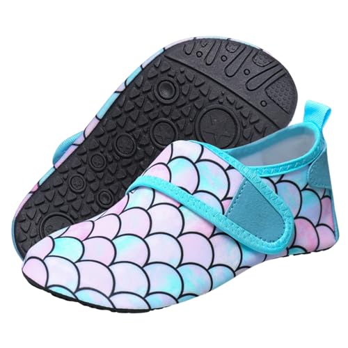 Badeschuhe Kinder Wasserschuhe Mädchen Jungen Schwimmschuhe rutschfest Schnell Trocknend Strandschuhe Sommer Aquaschuhe Barfußschuhe Kleinkind für Pool Beach Barfuss Surfen Yoga 22/23 EU Skala Blau von outfit spring