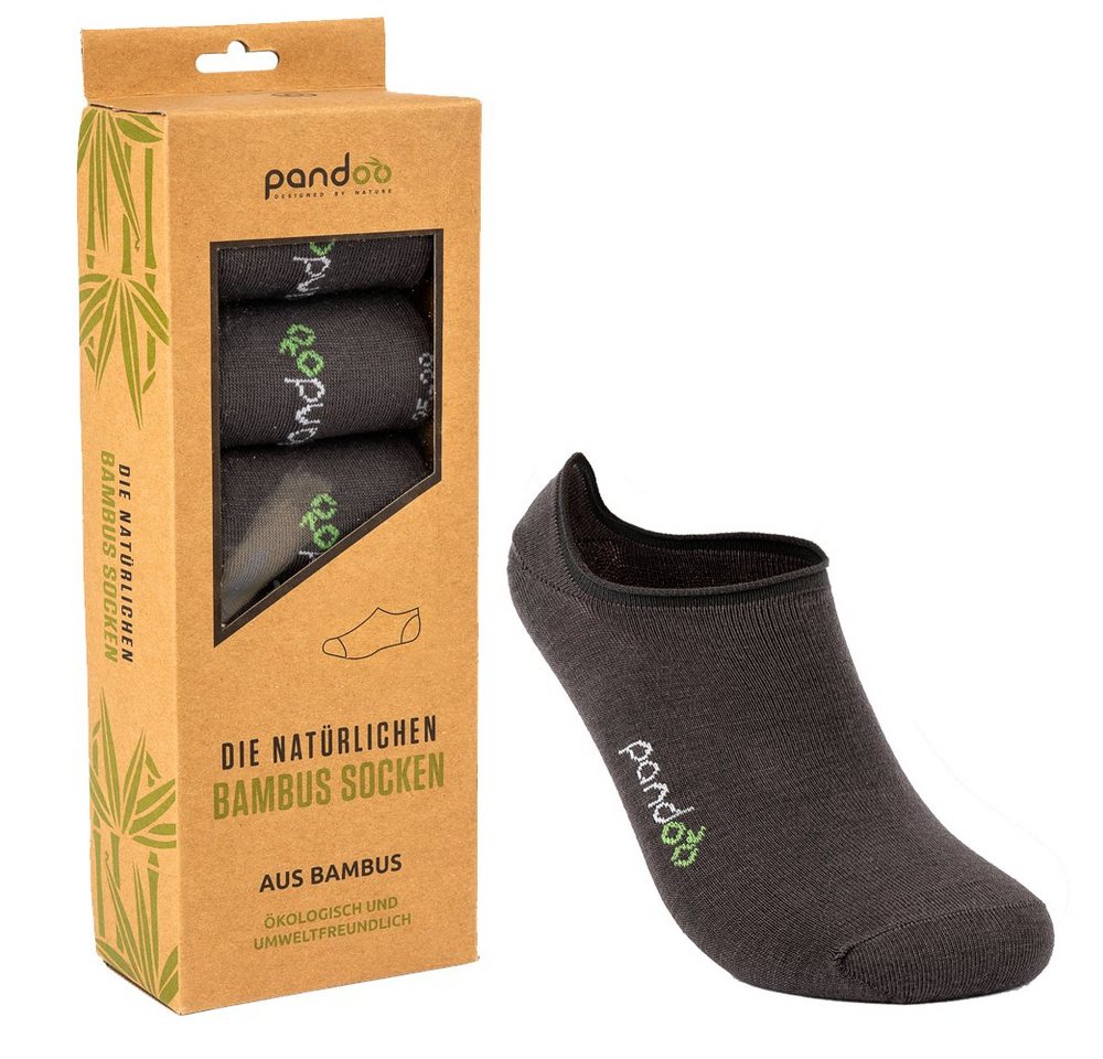 pandoo Kurzsocken Füßlinge, Knöchelsocken, Kurzsocken, 6er Pack - Viskose (Bambus Zellstoff) von pandoo