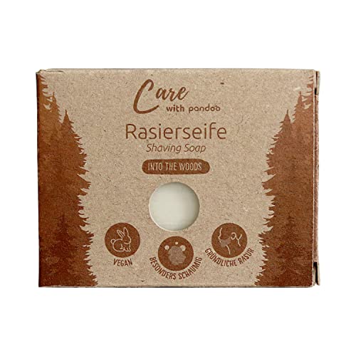 pandoo Rasierseifen 100g | Into the Woods | Rasiercreme für eine sanfte Rasur | Für Männer und Frauen | 1 Stück von pandoo