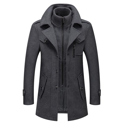 pdodo Mantel Herren Wollmantel Winter Wolle Kurzmantel Regular Fit Herrenmantel Business Freizeit Wintermantel Langmantel Warme Wolljacke Mit Revers Lässiger Einfarbiger Kaschmirmantel pdodo Mantel Herren Wollmantel Winter Wolle Kurzmantel Regular Fit Herrenmantel Business Freizeit Wintermantel Langmantel Warme Wolljacke Mit Revers Lässiger Einfarbiger Kaschmirmantel von pdodo