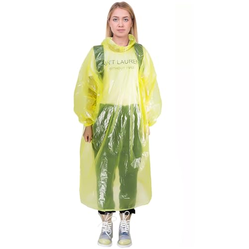 peiqiup Regenponchos mit Kapuze, Regenponchos für Transparent gelb, Wiederverwendbare Regenmäntel, Für Festivals, Konzert, Wandern, Damen, Herren Einheitsgröße, Gelb peiqiup Regenponchos mit Kapuze, Regenponchos für Transparent gelb, Wiederverwendbare Regenmäntel, Für Festivals, Konzert, Wandern, Damen, Herren Einheitsgröße, Gelb von peiqiup