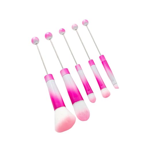 perfk 5-teiliges Augen-Make-up-Pinsel-Set, Premium-Mischpinsel, synthetische Foundation, Beauty-Tool, Kosmetikpinsel für Damen, Schwester, Erwachsene, Rose Rot von perfk