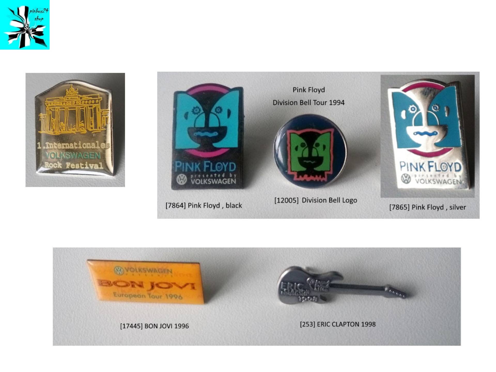 Fangen Sie An Zu Rocken Erstaunliche Vw Sound Foundation Musik Pins Von Pink Floyd, Bon Jovi Und Eric Clapton von pinbox24shop