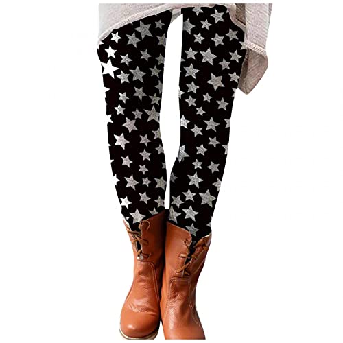 Pitashe Leggings Damen Winter Stern Drucken Weihnachten Leggings Mädchen Warme Fleece Freizeithose Winter Gefüttert Plüsch Hausanzug Winter Lange Hosen für Mädchen Treggings Thermohose Yogahosen von pitashe_Bekleidung