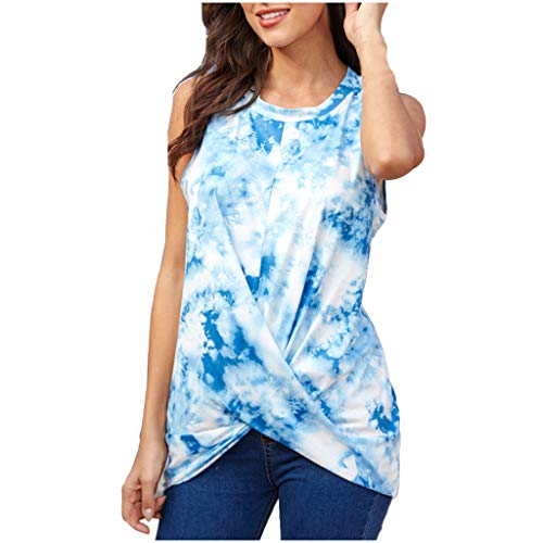 Pitashe Damen Tops Süß Farbe Blühen Kreuz Armellos Weste Mode Damen Sommer T-Shirt Crop Tops Tank Tops Party Oberteile Bluse Camisole Hemd Bekleidung Vest Bauchfrei Tunika Clubwear Shirts Tshirts von pitashe Tops