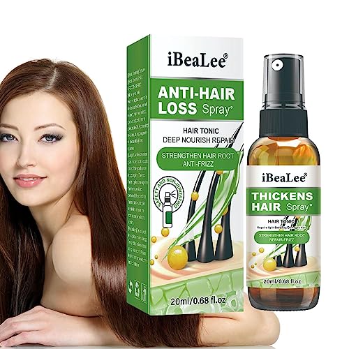 Dickes Haarspray, Haarwuchsspray, 20 ml Haarregenerationsspray für Frauen und Männer, fördert dickeres, kräftigeres Haar, repariert Haarfollikel Pologmase von pologmase