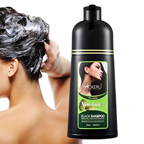 Haarfarben-Shampoo, Pflanzliches Farbshampoo für Männer und Frauen, 500 ml langanhaltendes Farbshampoo für graues Haar – Haarfärbeshampoo in wenigen Minuten Pologmase von pologmase