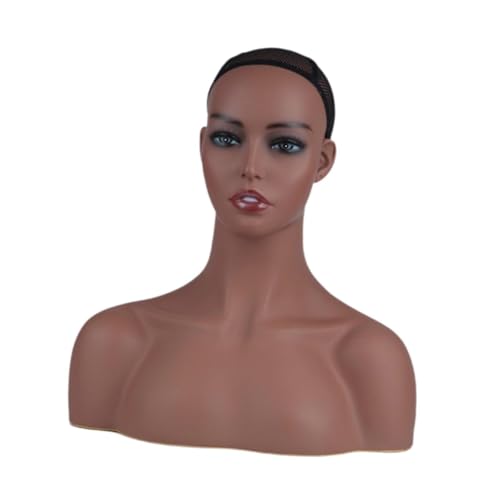 predolo Weiblicher Schaufensterpuppenkopf, PVC-Kopf, professioneller Präsentationsständer, Perückenständer, Büste, Perückenständer für Ohrringe, Brillen predolo Weiblicher Schaufensterpuppenkopf, PVC-Kopf, professioneller Präsentationsständer, Perückenständer, Büste, Perückenständer für Ohrringe, Brillen von predolo
