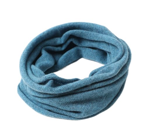 Prettystern Damen Herren Loop Schal 100% Kaschmir Cashmere Rundschal Strick-Schal warm unisex Rund-Halstuch Winter Schlauch-Tuch Blau von Prettystern