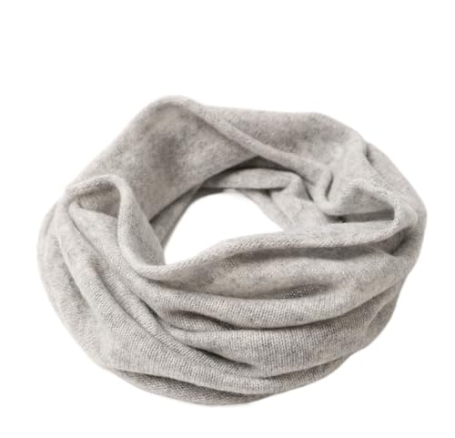 Prettystern Damen Herren Loop Schal 100% Kaschmir Cashmere Rundschal Strick-Schal warm unisex Rund-Halstuch Winter Schlauch-Tuch Silber-Grau von Prettystern