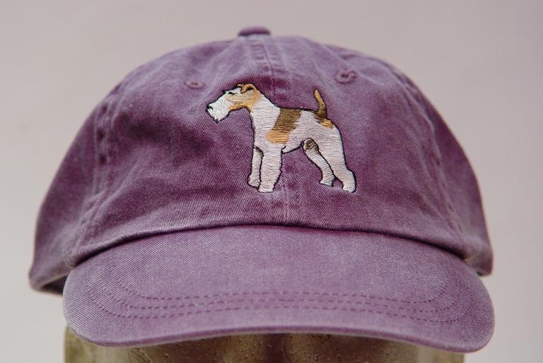 Wire Fox Terrier Hunderasse Hut Bestickt Männer Frauen Baseballmütze - Preis Stickerei Bekleidung 24 Farbe Mama Papa Hunde Familie Haustier von priceapparel