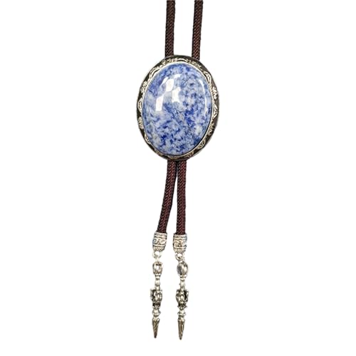 pumpumlia Rodeos Bolotie-Krawatte, verstellbar, geflochtene Kordel, ovale Form, Steinanhänger, Westernschmuck, Halskette für Männer und Frauen pumpumlia Rodeos Bolotie-Krawatte, verstellbar, geflochtene Kordel, ovale Form, Steinanhänger, Westernschmuck, Halskette für Männer und Frauen von pumpumlia