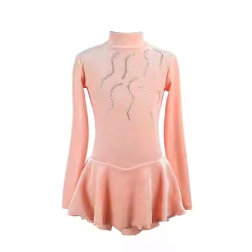 purpleq Damen Langarm Eiskunstlauf Kleid Kinder Mädchen Samt Langarm Strass Gymnastik Rollkragenpullover Langarm Kürkleid Mit Strass Rollkunstlauf Wettbewerb Tanzanzug,Rosa,L purpleq Damen Langarm Eiskunstlauf Kleid Kinder Mädchen Samt Langarm Strass Gymnastik Rollkragenpullover Langarm Kürkleid Mit Strass Rollkunstlauf Wettbewerb Tanzanzug,Rosa,L von purpleq