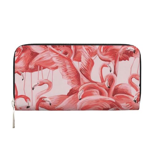pvinnk Elegante Leder-Geldbörse mit Flamingo-Druck, für Damen, große lässige Geldbörse, Reise-Ready-Wallet, Schwarz, Einheitsgröße, Kunst pvinnk Elegante Leder-Geldbörse mit Flamingo-Druck, für Damen, große lässige Geldbörse, Reise-Ready-Wallet, Schwarz, Einheitsgröße, Kunst von pvinnk