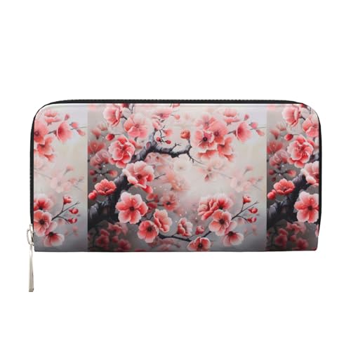 pvinnk Japanische Kirschblumen-Druck, elegante Leder-Handbrieftasche, Damen, Kapazität, große lässige Geldbörse, Reise-Ready-Wallet, Schwarz, Einheitsgröße, Kunst pvinnk Japanische Kirschblumen-Druck, elegante Leder-Handbrieftasche, Damen, Kapazität, große lässige Geldbörse, Reise-Ready-Wallet, Schwarz, Einheitsgröße, Kunst von pvinnk