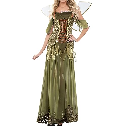 Halloween Kostüm Damen,Kostüm Halloween Elfe Cosplay Waldfee Prinzessin Kleid Sexy Einfarbig Pailletten Tube Top Frauen Waldfee Cosplay Kleid mit Flügeln Tinkerbell Kostüm Waldelfe Kleid Halloween Kostüm Damen,Kostüm Halloween Elfe Cosplay Waldfee Prinzessin Kleid Sexy Einfarbig Pailletten Tube Top Frauen Waldfee Cosplay Kleid mit Flügeln Tinkerbell Kostüm Waldelfe Kleid von pvucpot