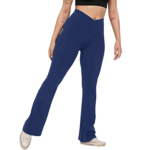 pvucpot Damen Jogginghose, schnell trocknende Sporthose mit versteckten Taschen, Mittlhohe Taille Stilvolle Freizeitliche Yogahose für Fitness, Outdoor-Sport und als Alltagskleidung von pvucpot