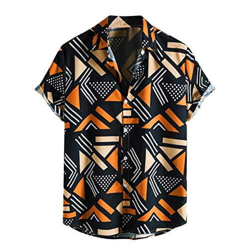 pvucpot Hemd Herren Kurzarm Hawaii Hemd Männer Seide Freizeithemden für Herren Sommer Sommerhemd Herren Bunt Hemd Herren Regular Fit Hemd Herren Kurzarm Muster Hemd Herren Casual Urlaub von pvucpot