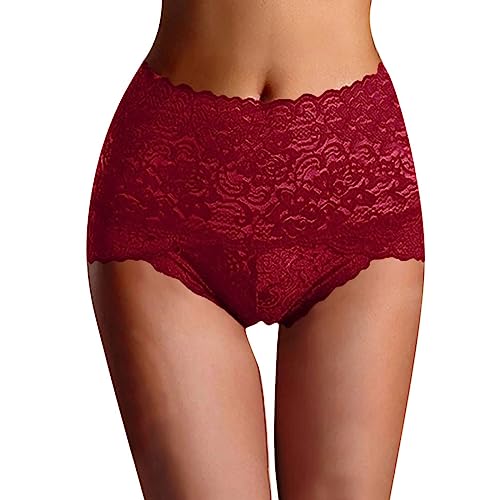 pvucpot Unterhosen Damen Damen Unterhosen Baumwolle Hotpants Damen Sexy Unterhosen Damen Bauchweg High Waist Slip Panty Spitze Unterwäsche Spitze Frauen Tanga Baumwolle Damen für von pvucpot