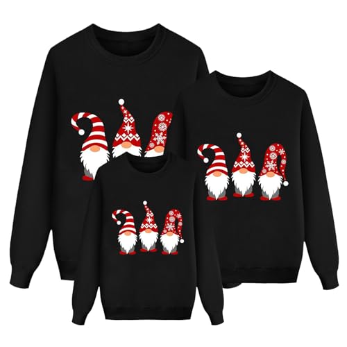 pvucpot Weihnachten Pullover Set Partnerlook Pärchen Weihnachtspullover Familie Set Gestrickte Pullover Strickpullover Winterpullover Weihnachtspullis Sweatshirt Kinder Damen Herren Damen von pvucpot