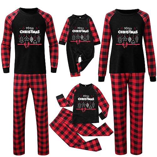 pvucpot Weihnachten Pyjamas für die Familie Matching-Sets Weihnachten Urlaub Schlafanzug Weihnachten PJs für Erwachsene Männer Frauen Baby Kinder Damen von pvucpot