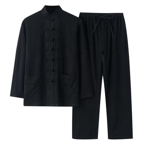Herren Anzug Chinesischer Stil Traditionelle Kampfkunst Kung Fu Tai Chi Tang Anzug Leinenanzug 2 Teiler Langarm Baumwolle Leinen Hemd und Hose Leichte Atmungsaktiv Sommer Freizeitanzug Jogginganzug Herren Anzug Chinesischer Stil Traditionelle Kampfkunst Kung Fu Tai Chi Tang Anzug Leinenanzug 2 Teiler Langarm Baumwolle Leinen Hemd und Hose Leichte Atmungsaktiv Sommer Freizeitanzug Jogginganzug von pxjsdwe