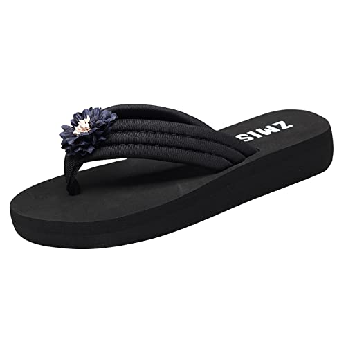 pxjsdwe Damen Pantoletten mit Absatz Sommer Pantoletten Hausschuhe Bequem Rutschfeste Elegant Flip Flops Sandalen Zehentrenner Slipper Outdoor Breite Füße Orthopädische Sandalen Strandschuhe von pxjsdwe