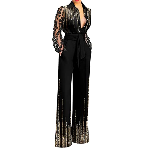 pxjsdwe Overall Damen Elegant Elegant Hochzeit Festlich Outfit Overall Lang Langarm Party Jumpsuit Pailletten Hosenanzug Cocktail Hohe Taille Glitzer Tiefem V-Ausschnitt Playsuit Romper pxjsdwe Overall Damen Elegant Elegant Hochzeit Festlich Outfit Overall Lang Langarm Party Jumpsuit Pailletten Hosenanzug Cocktail Hohe Taille Glitzer Tiefem V-Ausschnitt Playsuit Romper von pxjsdwe